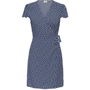Jdy Sezen Life S/S Wrap Dress WVN Dia, blue indigo, S