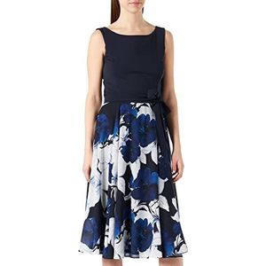 Vera Mont Vera Mont Dames 0184/4815 jurk, blauw/wit, 36, blauw/wit, 36