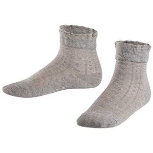 Falke Romantic Net Cotton Short Level 1 paar sokken unisex - kinderen en jongeren, Grijs (Concrete Mel. 3615), 27-30