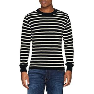 Armor Lux, Heren gestreepte trui ""Fouesnant"", Rich Navy/Nature, 7