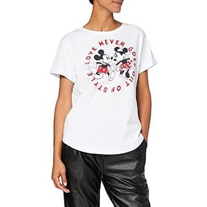 Disney Love Never Goes Out of Style T-shirt voor dames, Wit (Wit Wht), 38
