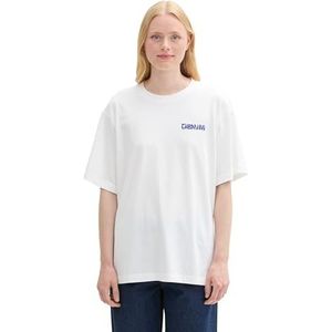 TOM TAILOR Denim T-shirt voor dames, 20000 - wit, XXL