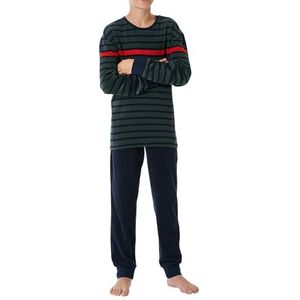 Schiesser - Jongens Pyjama Set - Donkergroen - 164