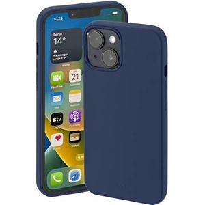 Hama Hoes voor Apple iPhone 14 (telefoonhoes beschermt tegen stoten, krassen en vuil, beschermhoes maakt inductief opladen, zijdeachtig matte case van TPU met zachte binnenvoering) blauw