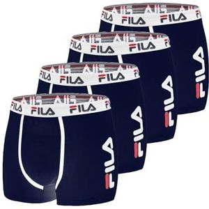 Fila Boxershorts voor heren, katoen, ademend, stretch (4 stuks), maat L, Nv, L