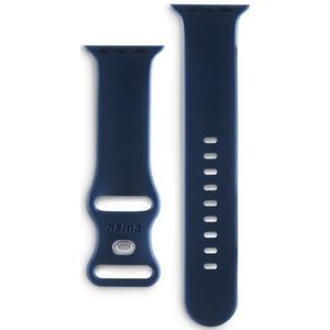 Hama Apple Watch 42/44/45/49 mm horlogeband siliconen armband polsbandje uitwisselbaar blauw