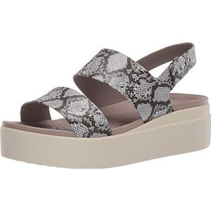 Crocs Brooklyn Low Wedge Damessandalen, Multi Stucco, 38/39 EU