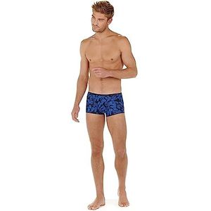 Hom Boxer Short Quentin ondergoed, hispter, bedrukt, zwart en blauw, XL heren, Zwarte en blauwe opdruk, XL