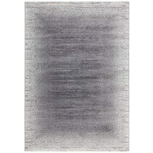 Laagpolig tapijt grijs zilver wit woonkamer slaapkamer zacht 80x150cm