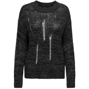 Only - MAYA - Pullover - Gebreid Motief - Opstaande Kraag - Lange Mouwen - Mix van Acryl en Polyester