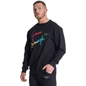 Gianni Kavanagh Zwarte Refraction Sweat, XS Heren