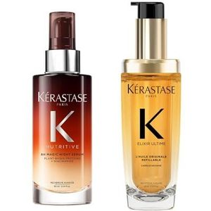 Kérastase, Herstellende routine voor beschadigd haar, Set met Shampoo, Conditioner en Leave-In Haarlotion, Herstellend & Revitaliserend, Voor beschadigd haar, Résistance