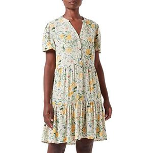 Object Vrouwelijke mini-jurk met print, Zilvergrijs, 38