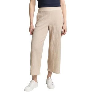 TOM TAILOR Crinkle Culotte damesbroek, 38002 - Champagne Structuur, 44W / 28L