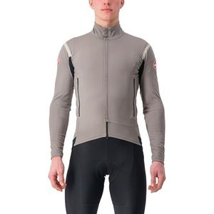 Castelli Perfetto RoS 2 Herenjas, winddicht, waterafstotend, ademende bescherming voor racefietsen en grindfietsen, fietsen, Nikkel Grijs/Travertijn Grijs, S