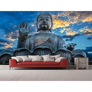 Oedim – muurstickers van vinyl voor de muur, Boeddha Puesta Sol | wanddecoratie | wanddecoratie | muursticker vinyl | 500 x 300 cm | decoratie voor eetkamer, woonkamer, slaapkamer