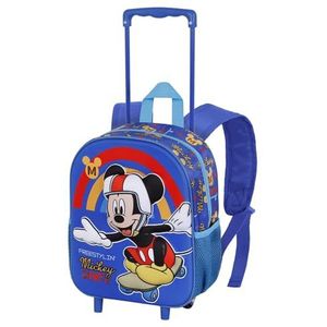 Mickey Mouse Freestyle-Small 3D-rugzak met wielen, blauw, 26 x 34 cm, inhoud 12,5 l, Blauw, Eén maat, Kleine 3D Rugzak met Wielen Freestyle
