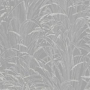 A.S. Création Hygge behang Zweeds pampasgras grijs zilver metallic vliesbehang 386001 10,05 x 0,53 m Made in Germany
