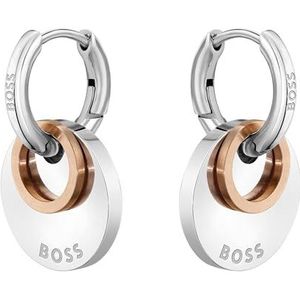 BOSS Jewelry MEDALLION Collection Huggies-oorbellen voor dames in roestvrij staal - 1580231