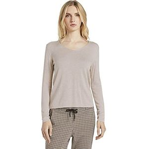 TOM TAILOR Dames Basic gebreide trui 1012976, 20737 - Desert Sand Melange, L