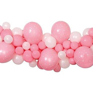 Ciao - Kit slinger ballonnen DIY Baby Pink (65 latex ballonnen, 300 cm), roze