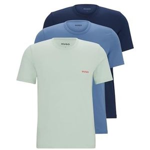 HUGO Heren T-shirt RN Triplet P Triple-Pack van katoenen ondergoed T-shirts met logo print, Open Diversen983, S