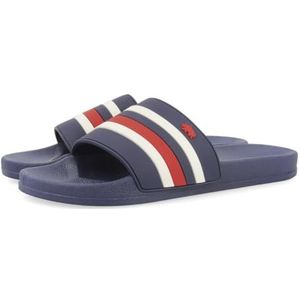 GIOSEPPO Marineblauwe teenslippers met kleurrijke details voor heren Burgio, marineblauw, 45 EU