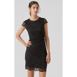 Bestseller A/S VMSARA Cap Sleeve Short Dress JRS, zwart, XS