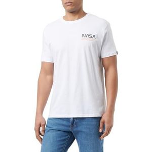 Alpha Industries - Skylab NASA - T-shirt - Wit/Blauw - Korte Mouwen - 100% Katoen