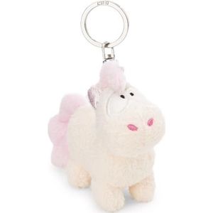 NICI 61901 Sleutelhanger eenhoorn Creamy Pink 10 cm, wit, trouwe metgezel voor rugzak of tas, sleutelhouder voor klein en groot