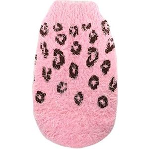 Hip Doggie Feather Soft Cheetah Sweater, M, Pink