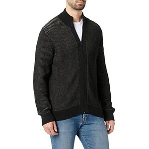 Street One MEN Heren gebreide jas, zwart, XL