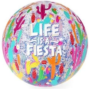 Legami - Opblaasbare strandbal, strandbal, opblaasbare pvc-bal voor kinderen, opblaasbare bal voor strandfeesten, opblaasbare bal voor voetbal, volleybal, diameter 40 cm, cactus