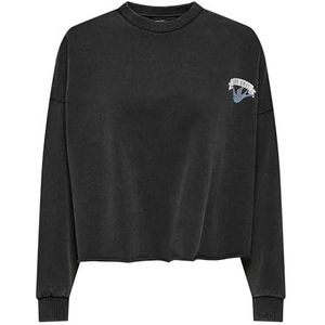 ONLLUCINDA L/S Sailor O-Neck Box SWT, zwart/print: oceaan, M