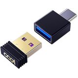 Cooidea - USB Mouse Jiggler - Muis Mover - Met Aan/Uit Aanraakschakelaar - USB C-adapter