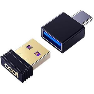 Cooidea - USB Mouse Jiggler - Muis Mover - Met Aan/Uit Aanraakschakelaar - USB C-adapter