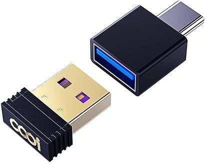Cooidea - USB Mouse Jiggler - Muis Mover - Met Aan/Uit Aanraakschakelaar - USB C-adapter