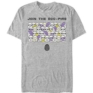 Star Wars Unisex The Egg-pire Organic Short Sleeve T-Shirt, Melange Grey, XL, grijs (melange grey), XL