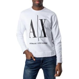 Armani Exchange Icon Sweat sweatshirt voor heren, wit, XL