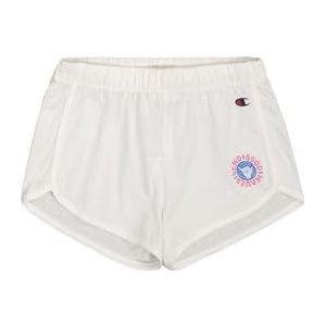 Champion Legacy Girl-Graphic Shorts voor meisjes, wit (Ww001), 9-10 Jaar