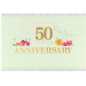 50e bruiloftskaart - gouden huwelijksjubileumkaart - 50 jaar verjaardag - jubileumkaartenparen - op je jubileumkaart - gouden huwelijksverjaardagscadeaus