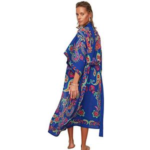 Trendyol Dames Regular Basic V-hals Geweven Kimono's & Kaftans, Zeer kleurrijk, S