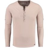 Key Largo - Shirt - Taupe - Lange Mouw - Normale Pasvorm