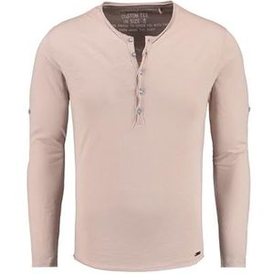 Key Largo - Shirt - Taupe - Lange Mouw - Normale Pasvorm