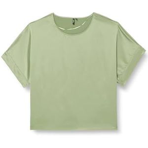 VERO MODA CURVE VMCMERLE TOP WVN GA NOOS CUR 2/4 O-Neck, Hedge Green, 48