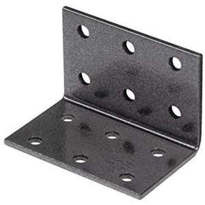 Alberts 301798 DURAVIS® hoekkoppelplaat | zwartdiamant dubbelzijdige coating | afmetingen 40 x 40 x 60 mm