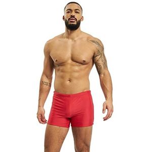 Urban Classics Heren zwembroek Basic Swim Trunk, aansluitende mannen badmode verkrijgbaar in vele kleuren, maten XS - XXL, Rood (Fire Red 00697), S