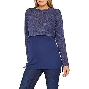 ESPRIT Maternity Dames sweater Mix Ls zwangerschapstrui, blauw (navy 400), XS