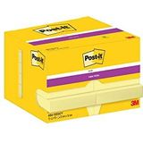 Post-it Super Sticky Notes, Canary Geel, 47,6 mm x 73 mm, 90 Vellen/Pad, 12 Pads/Pack