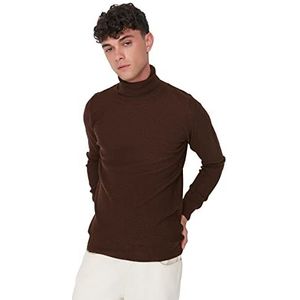 Trendyol Man Acryl Trui - Bruin - Slim 2XL Bruin, BRON, XXL